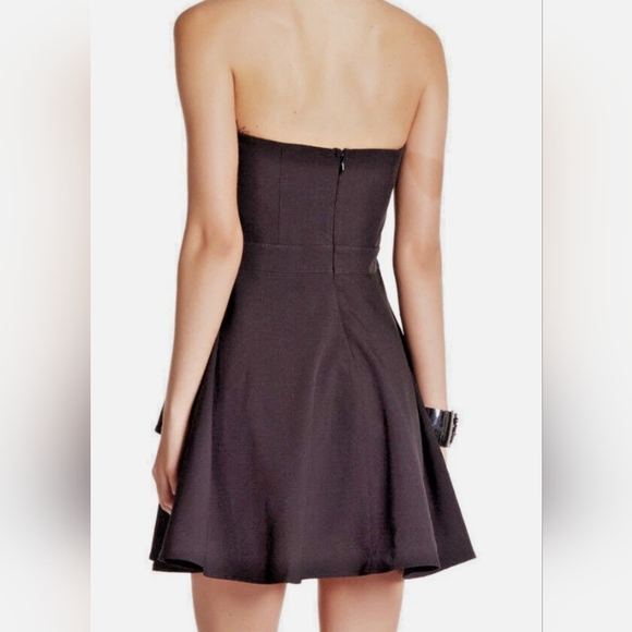Adelyn Rae Black Strapless Layered Mini Dress